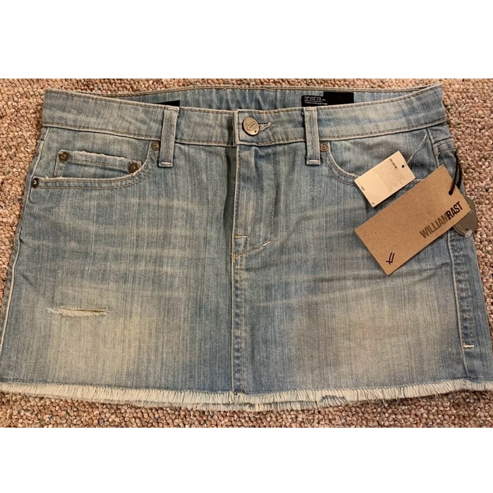 William Rast Dixie Cut Off Light Denim Skirt in Blondie Size 27 Retail $185